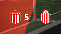 estudiantes sentencio con goleada 5-2 a barracas central