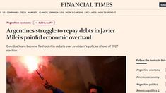 Financial Times aseguró que los argentinos luchan por pagar sus deudas.&nbsp; 