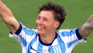 Gastón Lodico convirtió para Racing contra Boca.