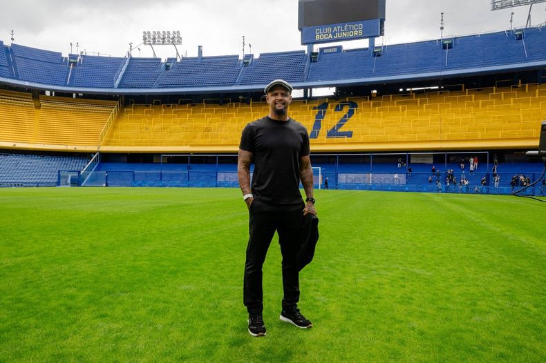 Felipe Melo en la Bombonera.