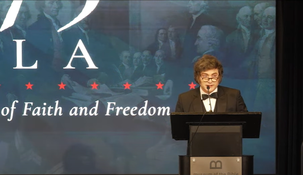 Javier Milei fue distinguido como Campeón de la Libertad Económica.