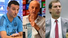 Scaloni, Menotti y Bilardo, los tres técnicos campeones del mundo. Scaloni, Menotti y Bilardo, los tres técnicos campeones del mundo.