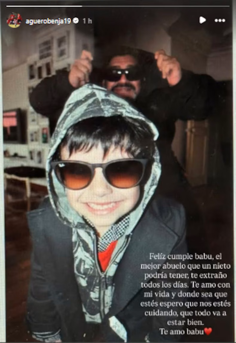 La historia de Benjamín Agüero en su Instagram.