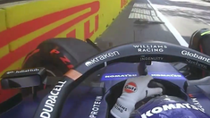 Colapinto chocó contra un muro en las prácticas del Gran Premio de Azerbaiyán. Colapinto chocó contra un muro en las prácticas del Gran Premio de Azerbaiyán.