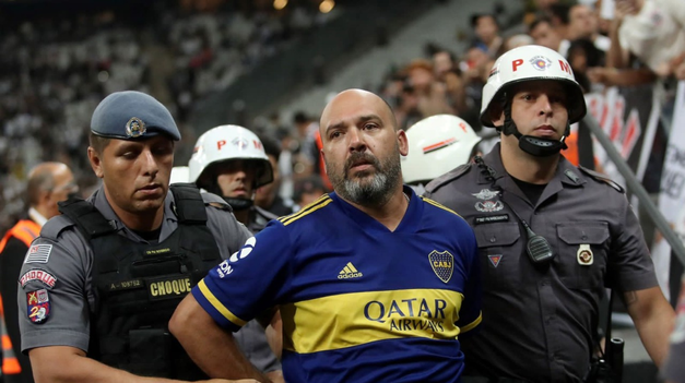 El hincha de Boca detenido en Brasil.