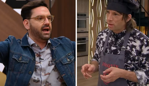 El jurado y el cantante se cruzaron fuerte en MasterChef Celebrity.