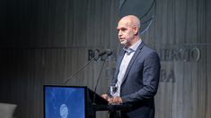 Larreta en la Bolsa de Comercio de Córdoba. Larreta en la Bolsa de Comercio de Córdoba.