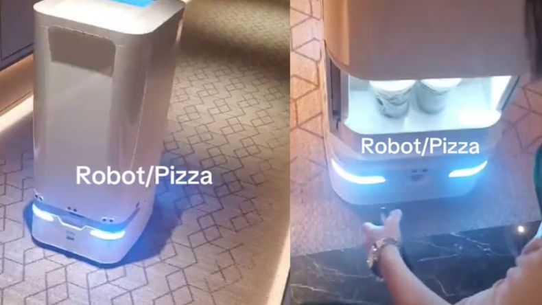 Los argentinos que pidieron una pizza a la habitación de un hotel en China y se sorprendieron por cómo la entregaron.