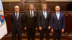 La foto del encuentro de Mahiques con los jueces de la Corte Suprema.&nbsp;