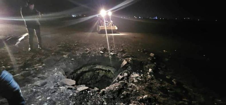 Así quedó&nbsp;Ia la pista en el aeropuerto internacional de Alepo