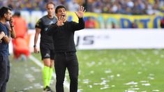 El entrenador de Boca logró su primer título. El entrenador de Boca logró su primer título.