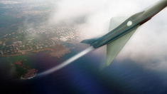 La NASA busca realizar vuelos del X-59 desde este 2024 sobre áreas pobladas para reunir datos de cómo percibe la gente el sonido que produce (Crédito: Nasa). La NASA busca realizar vuelos del X-59 desde este 2024 sobre áreas pobladas para reunir datos de cómo percibe la gente el sonido que produce (Crédito: Nasa).