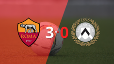 udinese fue superado facilmente y cayo 3-0 contra roma