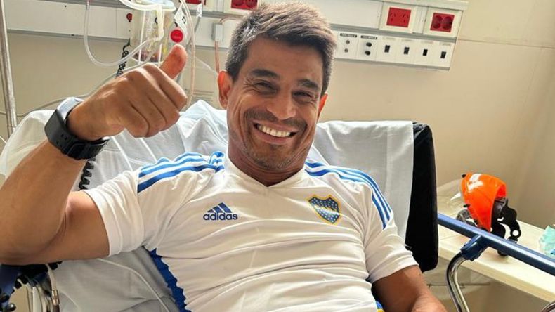 La foto de Ibarra internado fue compartida por Boca en sus redes.