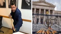 El diputado macrista no supo cómo agarrar la pala y fue criticado en redes sociales.