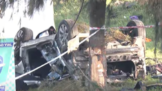 El auto despistó y volcó a la altura del kilómetro 38,5 de la autopista Panamericana, mano a Pilar. El auto despistó y volcó a la altura del kilómetro 38,5 de la autopista Panamericana, mano a Pilar.