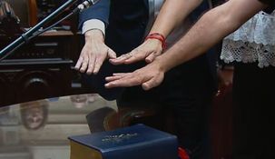 En varios planos de la jura se recortó el rostro de los nuevos diputados.