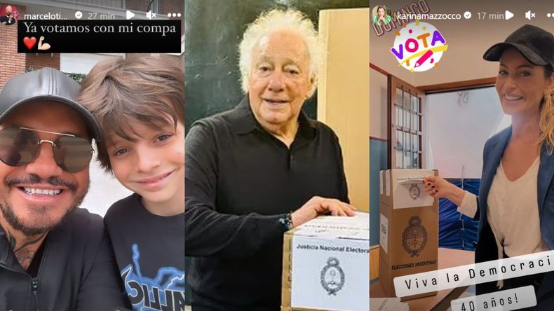 Tinelli, Coppola y Mazzocco ejercieron sus sufragios sin problemas.
