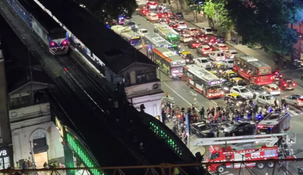 Rescataron al hombre que amenazaba con tirarse del Puente Pacífico.