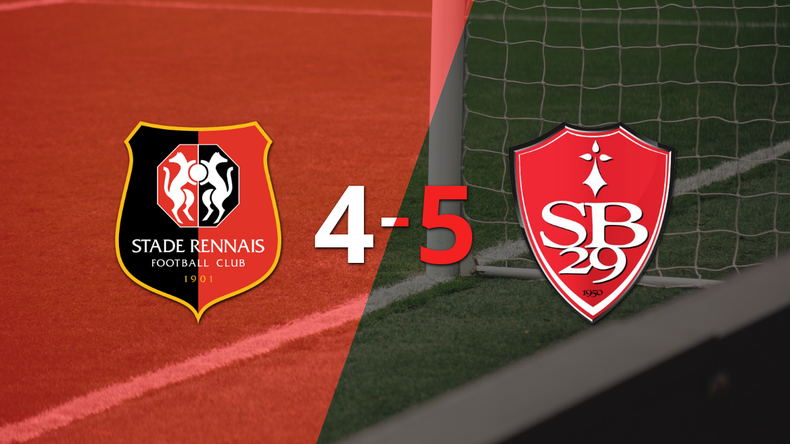 Stade Brestois sacó el triunfo ante Stade Rennes a pesar del doblete de Arnaud Kalimuendo