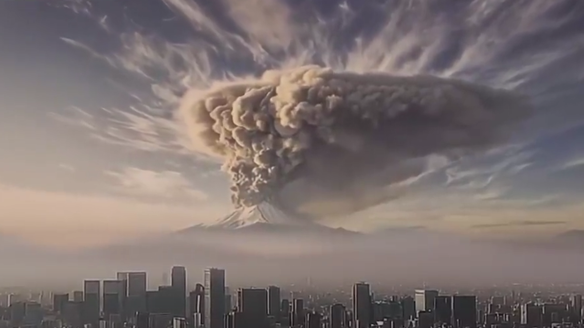 El impresionante video con inteligencia artificial para advertir sobre una posible erupción del Monte Fuji