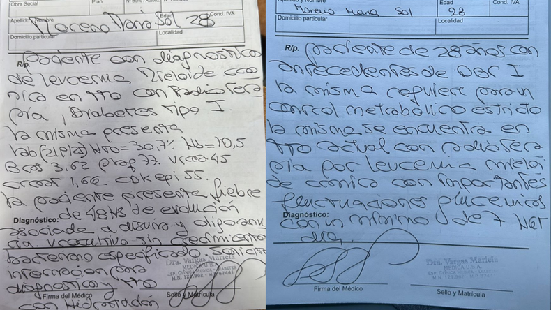 La joven conseguía recetas de médicos para perpetar las estafas. 