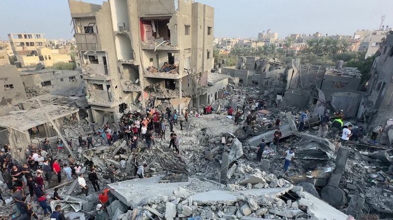 Las consecuencias de los bombardeos en Gaza.
