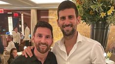 En la imagen se ve a los ídolos del fútbol y el tenis mundial en un restaurante de Nueva York. En la imagen se ve a los ídolos del fútbol y el tenis mundial en un restaurante de Nueva York.