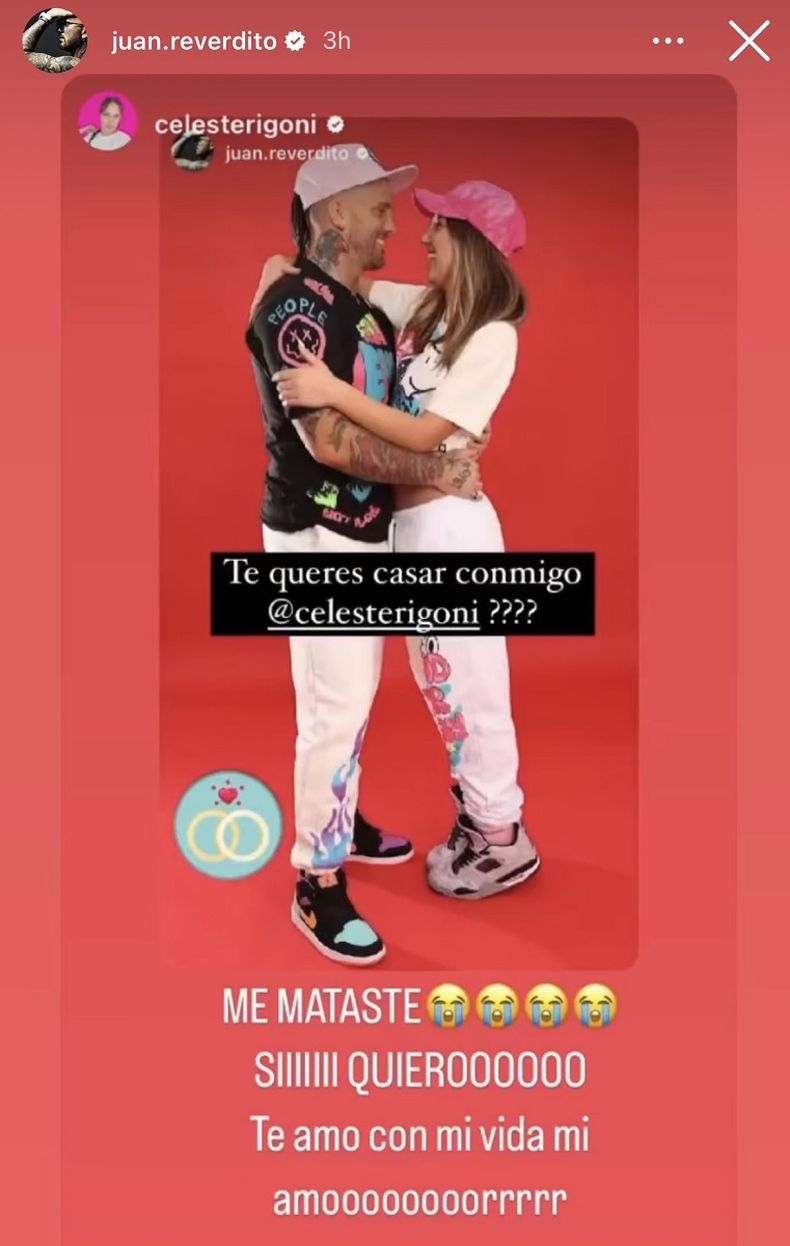 Juan Reverdito compartió la noticia en sus historias.