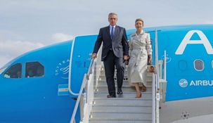 Alberto Fernández y su comitiva arribaron a Washington para reunirse con Biden. Alberto Fernández y su comitiva arribaron a Washington para reunirse con Biden.