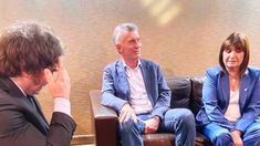 La foto de la reunión que tuvieron Macri, Bullrich y Milei en el búnker de La Libertad Avanza