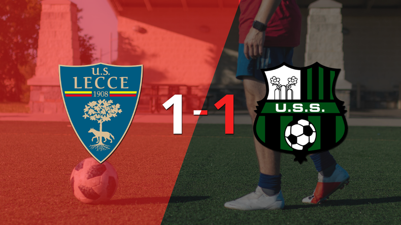 Lecce y Sassuolo se reparten los puntos y empatan 1-1
