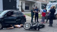 Los dos ladrones eran pareja y manejaban una moto.&nbsp;