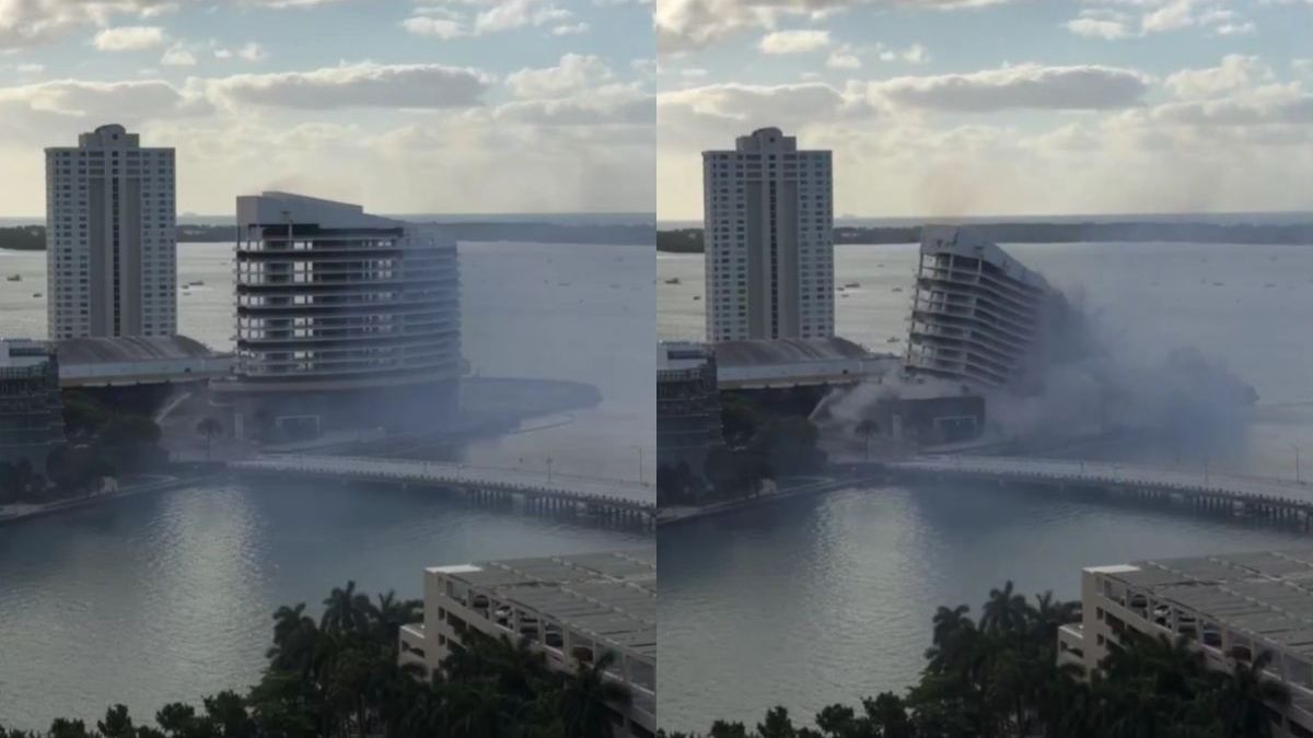 Video: así demolieron un histórico hotel de Miami para construir dos torres de lujo