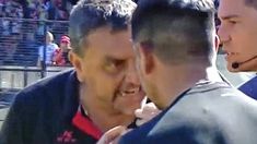 El momento en el que Osella increpa a Gracián. El momento en el que Osella increpa a Gracián.