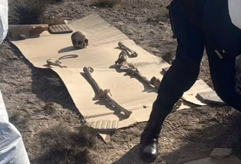 Encontraron restos óseos humanos.
