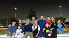 Los jugadores de selección en su día libre. Los jugadores de selección en su día libre.