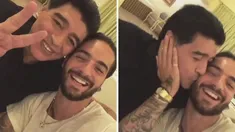 Maradona y el encuentro con Maluma. Maradona y el encuentro con Maluma.