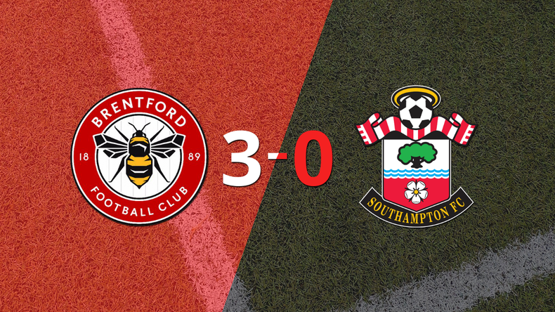 Southampton se fue goleado 3-0 en su visita a Brentford
