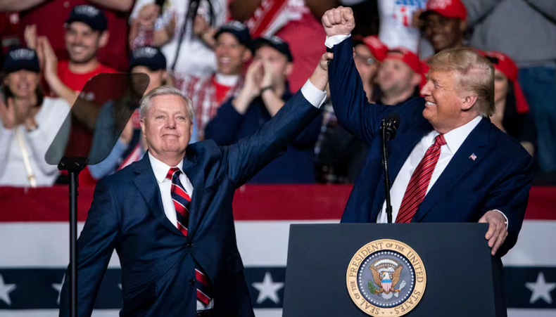 Donald Trump y Lindsey Graham.