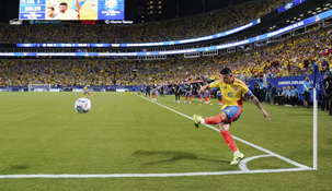 La pierna zurda de James Rodríguez, artífice de los goles de pelota parada de Colombia en la Copa América.
