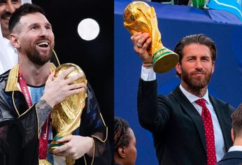 Lionel Messi y Sergio Ramos, ambos campeones del mundo con sus seleccionados.&nbsp;