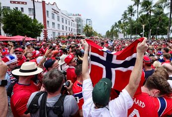 Hinchas noruegos en Miami.&nbsp;