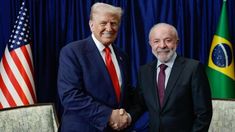 Lula da Silva junto a Donald Trump. Lula da Silva junto a Donald Trump.