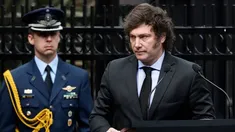 Javier Milei en el acto por el 2 de abril de 2025.
