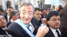 Néstor Kirchner y el tajo en la frente.
