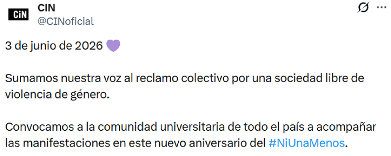 La publicación del CIN. La publicación del CIN.