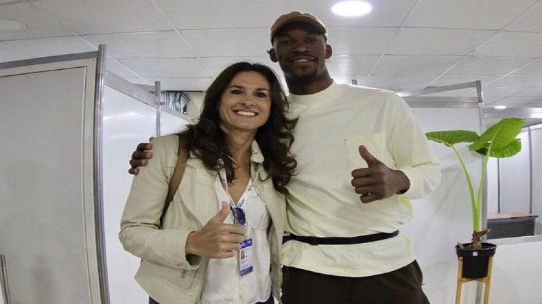 jimmy Butler junto a Gabriela Sabatini.
