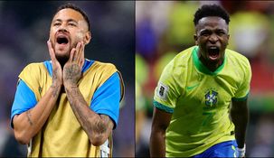 Las dos caras: el lamento de Ney y el grito de Vini contra Colombia. Las dos caras: el lamento de Ney y el grito de Vini contra Colombia.