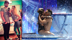 El novio de la modelo reaccionó ante el beso El novio de la modelo reaccionó ante el beso